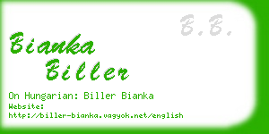 bianka biller business card